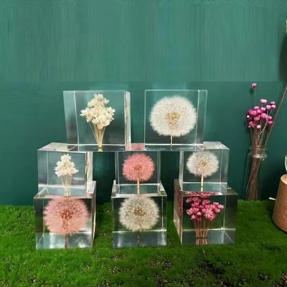 Flowers in Acrylic Blocks