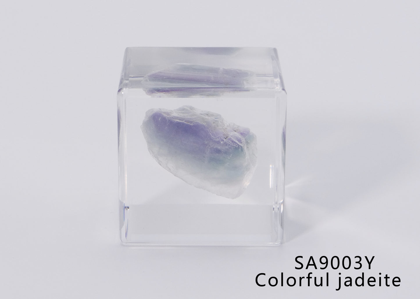 Minerals in Acrylic block