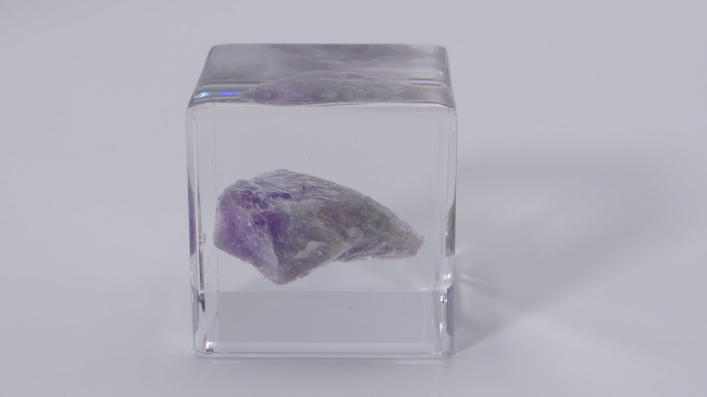 Minerals in Acrylic block