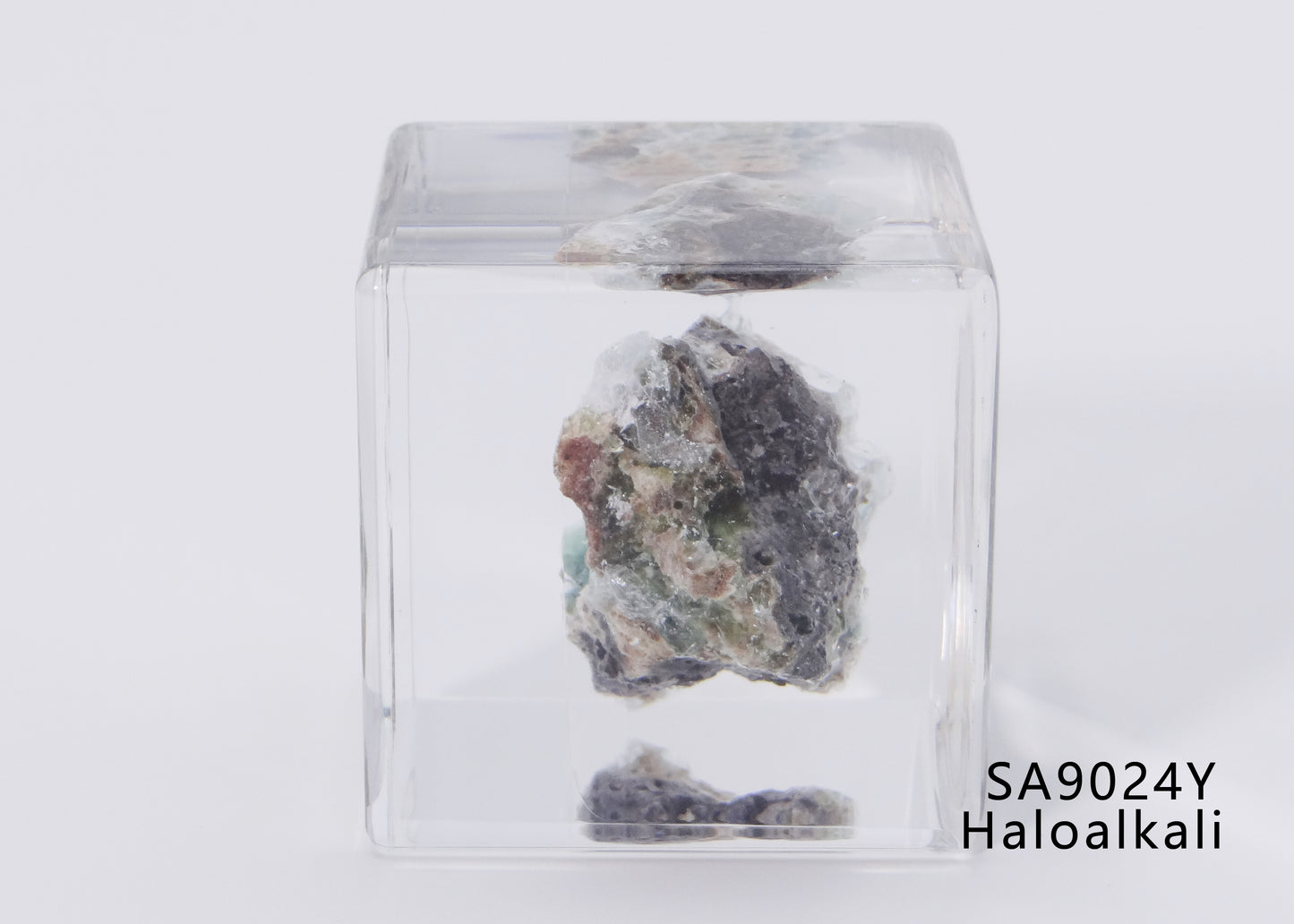 Minerals in Acrylic block