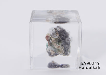 Minerals in Acrylic block