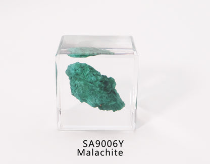 Minerals in Acrylic block