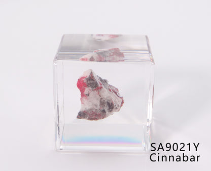 Minerals in Acrylic block